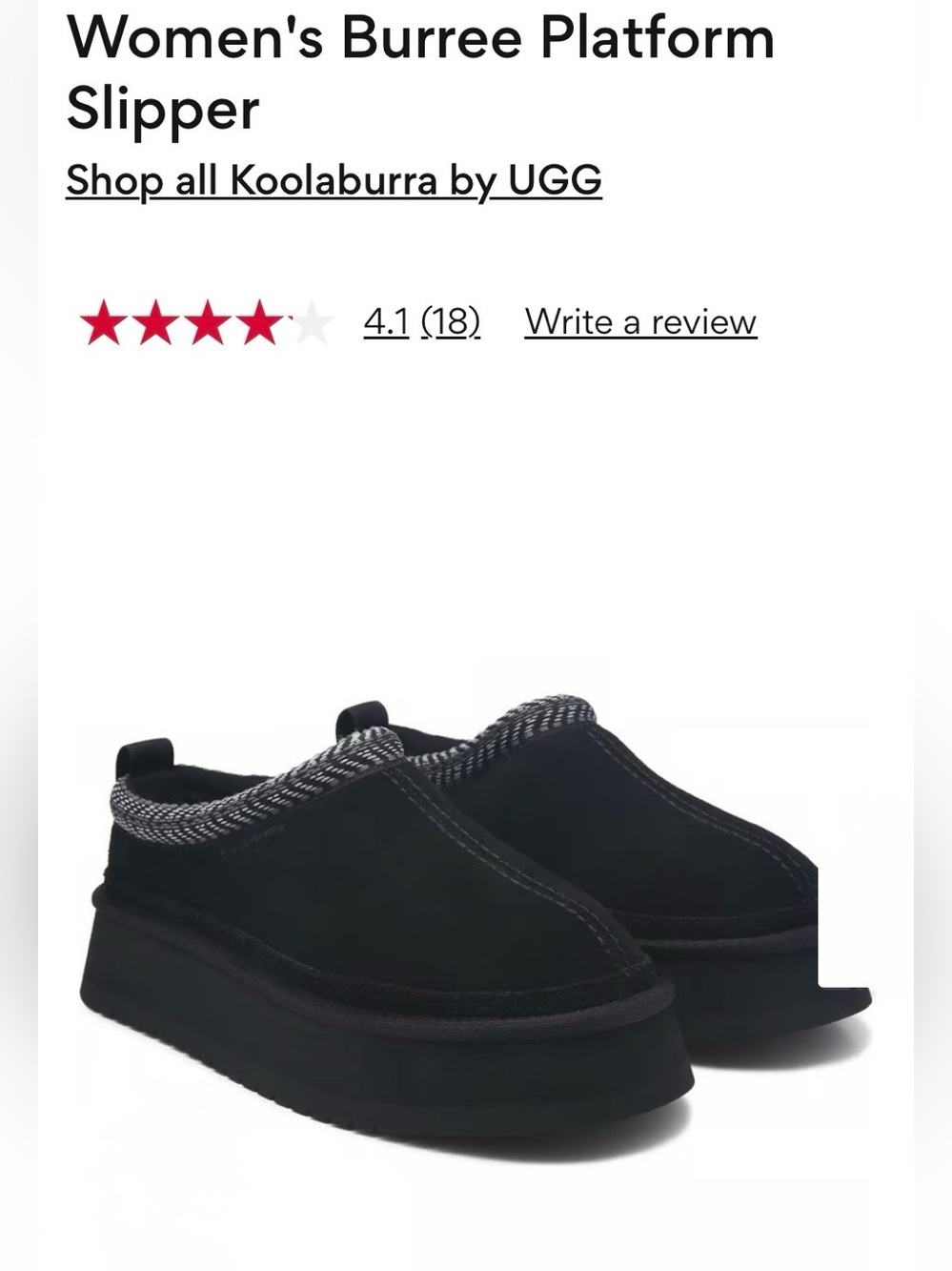 Koolaburra Black Mules with Gray Trim